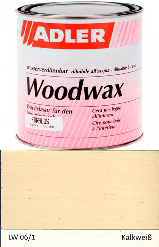 Воск для дерева ADLER Woodwax цвет LW 06/1 Kalkweiss