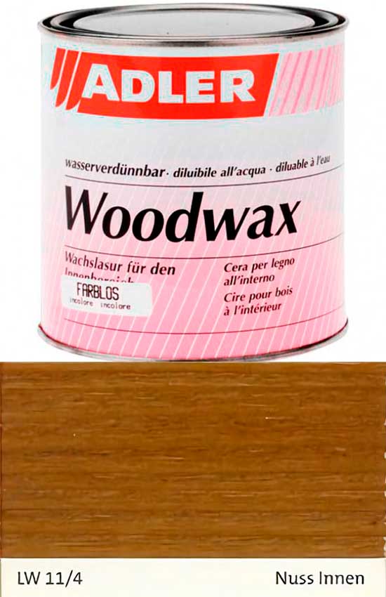Воск для дерева ADLER Woodwax цвет LW 11/4 Nuss Innen
